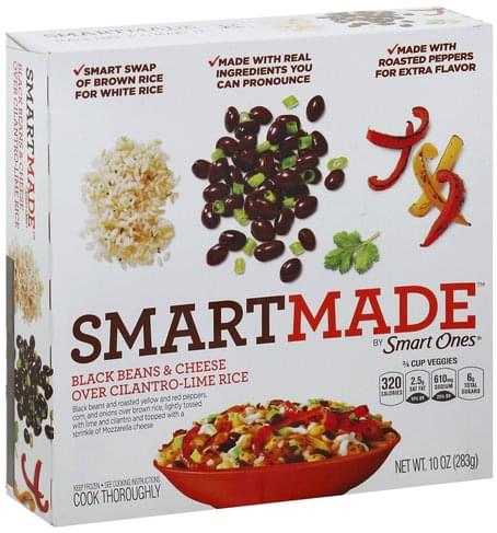 SmartMade Black Beans & Cheese Over Cilantro-Lime Rice - 10 oz