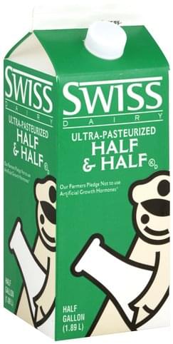 Swiss Dairy Half Half 0 5 Gl Nutrition Information Innit