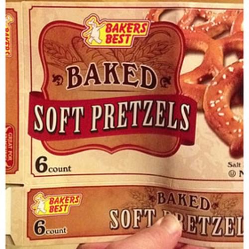 Bakers Best Baked Soft Pretzels 71 g, Nutrition Information Innit