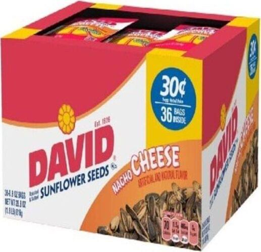 David Nacho Cheese Sunflower Seeds 0.8 oz, Nutrition Information Innit