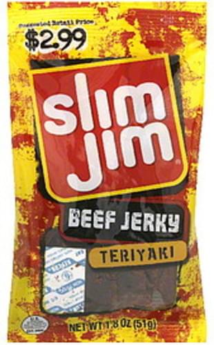Slim Jim Teriyaki Beef Jerky - 1.8 oz, Nutrition Information | Innit