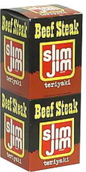 Slim Jim Seasoned & Grilled, Beef Steak, Teriyaki Kippered Beef Strips