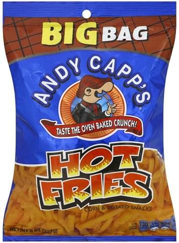 Andy Capps Hot Fries, Big Bag Corn & Potato Snacks - 8 oz