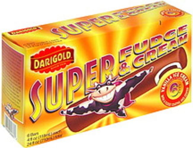 Darigold Vanilla Ice Cream with a Fudge Coating and Center Bars 6 ea