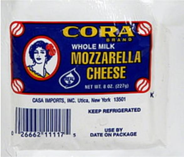 Cora Whole Milk Mozzarella Cheese 8 oz, Nutrition Information Innit