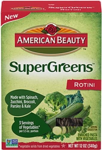 American Beauty Supergreens Rotini With Vegetables Rotini Pasta With Vegetables - 0