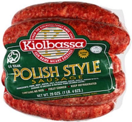 Kiolbassa Provision Company Polish Style Sausage 20 oz, Nutrition