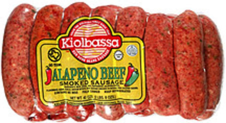 Kiolbassa Provision Company Jalapeno Beef Smoked Sausage 40 oz