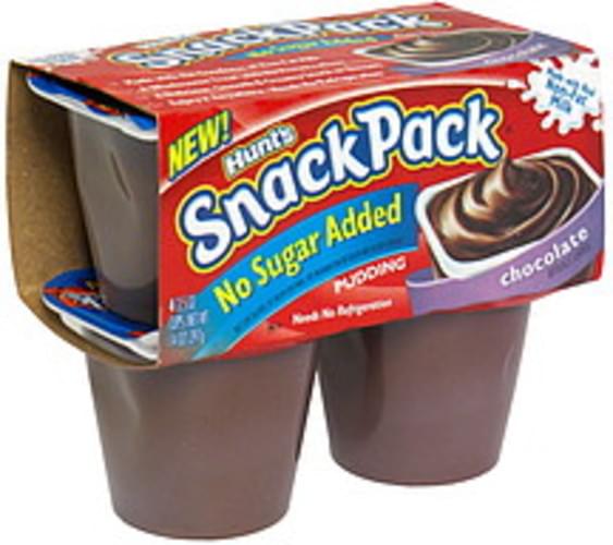 Snack Pack Chocolate Pudding Cups 4 ea, Nutrition Information Innit