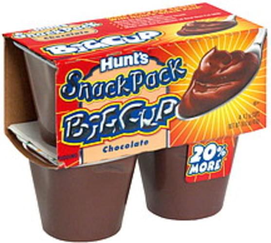 Hunts Big Cup Pudding, Chocolate 4 ea, Nutrition Information Innit