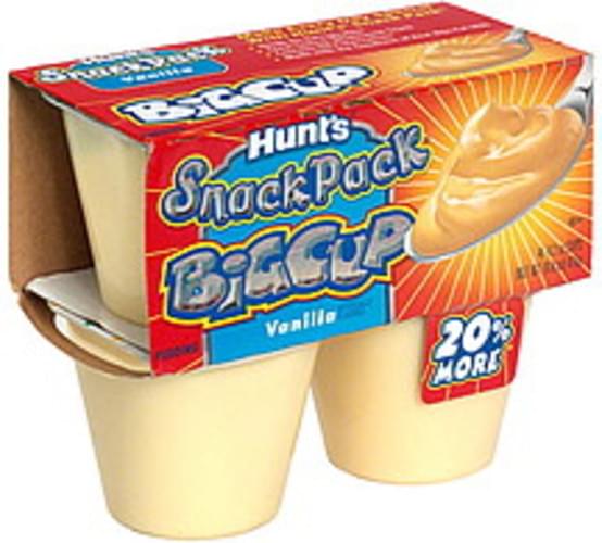 Hunts Big Cup Pudding, Vanilla 4 ea, Nutrition Information Innit