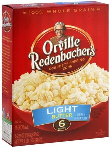 orville redenbacher light butter popcorn nutrition