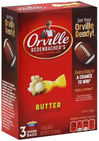 Orville Redenbachers Gourmet, Butter, Pop Up Bowl Bags ...