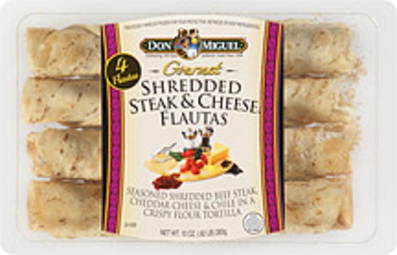 Don Miguel Shredded Steak and Cheese Flautas 10 oz, Nutrition