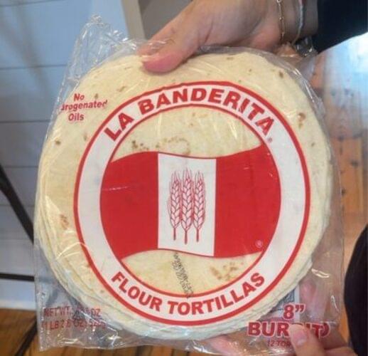 La Banderita Flour Tortillas Burrito 44 g, Nutrition Information Innit