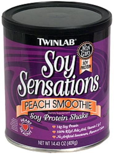 TwinLab Peach Smoothie Soy Protein Shake - 14.43 oz