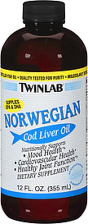 TwinLab Norwegian All Natural Formula Unflavored Cod Liver Oil - 12 oz