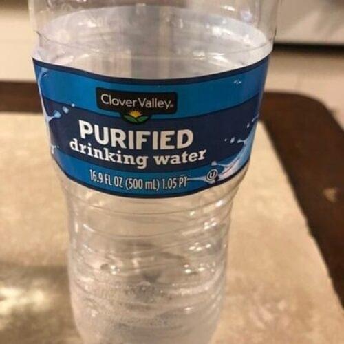 Clover Valley Purified Drinking Water 500 g, Nutrition Information
