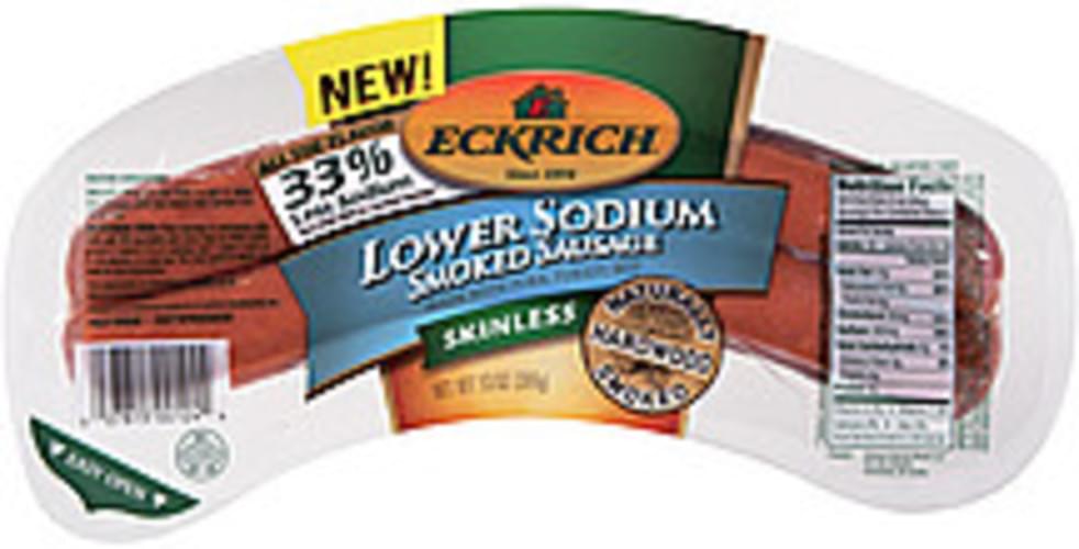 Eckrich Lower Sodium Skinless Smoked Sausage 13 oz, Nutrition