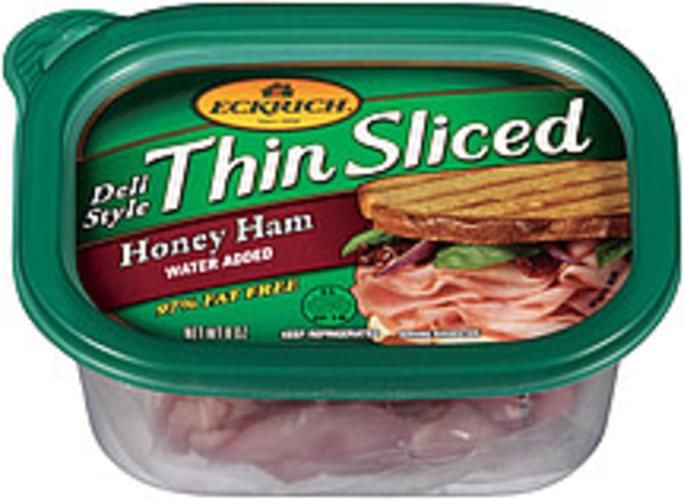 Eckrich Honey Deli Style Thin Sliced Ham 8 oz, Nutrition Information