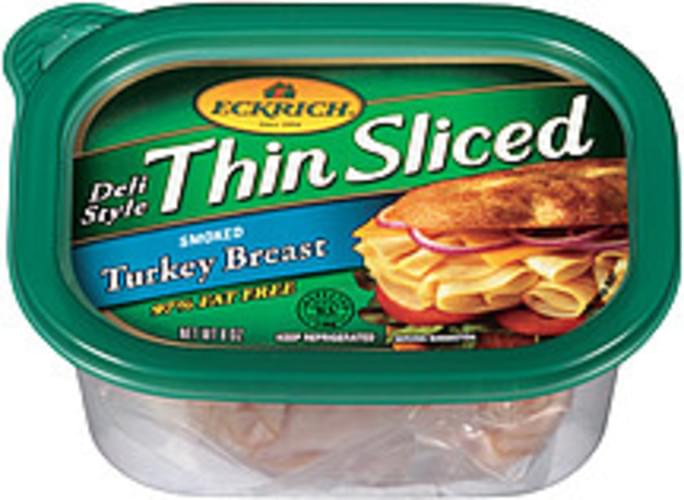 Eckrich Smoked Deli Style Thin Sliced Turkey Breast 8 oz, Nutrition