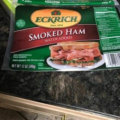 Eckrich Smoked Ham 12 oz, Nutrition Information Innit