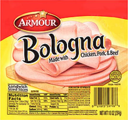 Armour Bologna 10 oz, Nutrition Information Innit