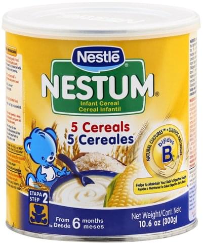 Nestle 5 Cereals Step 2 From 6 Months Infant Cereal 10 6 Oz Nutrition Information Innit