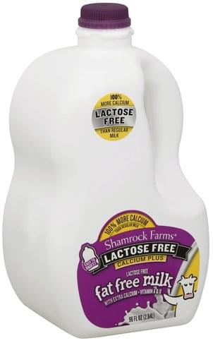 Shamrock Farms Lactose Free, Fat Free Milk - 96 oz