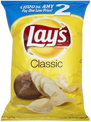 Lays Classic Potato Chips - 14.125 oz, Nutrition Information | Innit