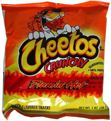 Cheetos Flamin' Hot, Crunchy Cheese Flavored Snacks - 1 oz ...