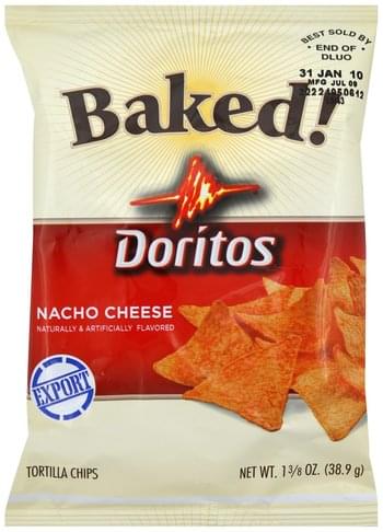 Doritos Nacho Cheese Tortilla Chips 1 375 Oz Nutrition Information Innit
