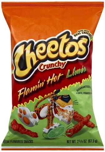 Cheetos Crunchy Cheese Flavored Snacks Flamin' Hot Limon