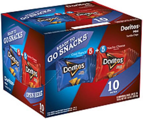 Doritos Mini Cool Ranch & Nacho Cheese Singles Tortilla Chips 6.8 oz