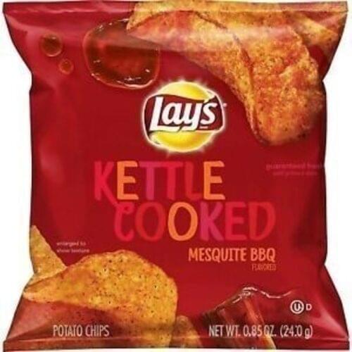 Lay's Kettle Cooked Mesquite BBQ Potato Chips 0.85 oz, Nutrition