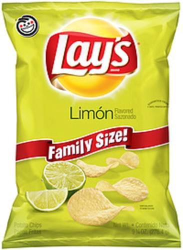 Lay S Limon Potato Chips 9 75 Ounce Plastic Bag Lay S Limon Potato Chips 9 75 Ounce Plastic Bag