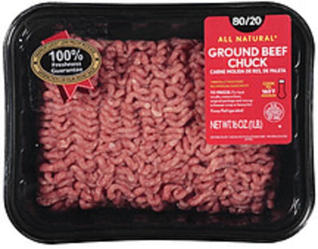 All Natural 80 20 Ground Beef Chuck 16 Oz Nutrition Information Innit
