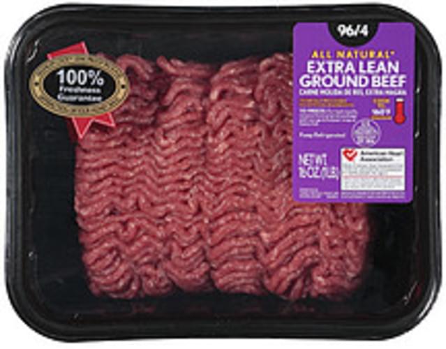 All Natural 96 4 Extra Lean Ground Beef 16 Oz Nutrition Information Innit