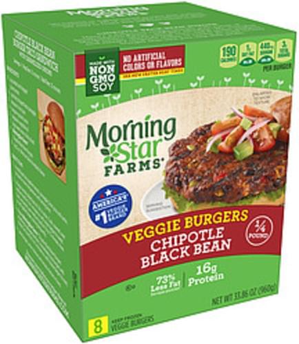 MorningStar Farms Chipotle Black Bean Morning Star Farms Chipotle Black Bean Veggie Burgers - 0