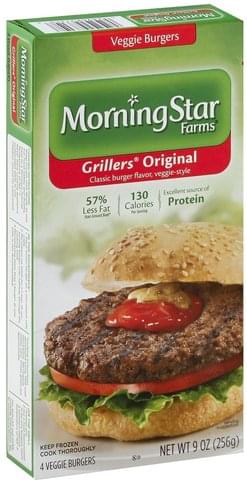 Morningstar Farms Grillers Original Veggie Burgers 4 Ea Nutrition Information Innit