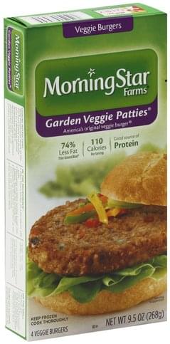 Morningstar Farms Garden Veggie Patties Veggie Burgers 4 Ea