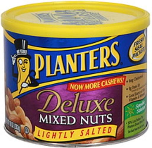 Planters Lightly Salted Deluxe Mixed Nuts 10 oz, Nutrition