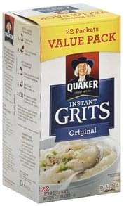 Quaker instant grits nutrition label