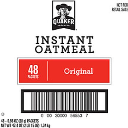 Quaker Oatmeal Original Instant Quaker Original Instant Oatmeal 47.4