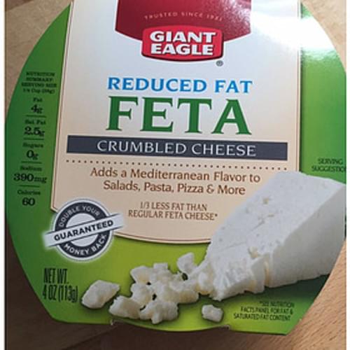 Giant Eagle Reduced Fat Feta Crumbled Cheese 28 g, Nutrition