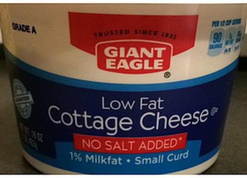 Giant Eagle 1 Milkfat Low Fat Cottage Cheese 113 G Nutrition