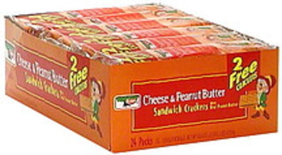 Keebler Cheese & Peanut Butter Sandwich Crackers 24 ea, Nutrition