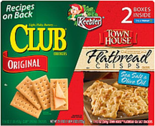 Keebler Club Original/Town House Flatbread Crisps Sea Salt & Olive Oil