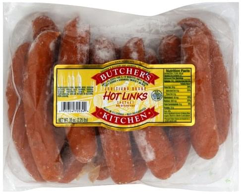 Butchers Kitchen Hot Links, Louisiana Brand Sausage - 36 oz
