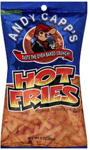 Andy Capp's Corn & Potato Snacks Hot Fries 3 Oz - 12 pkg ...